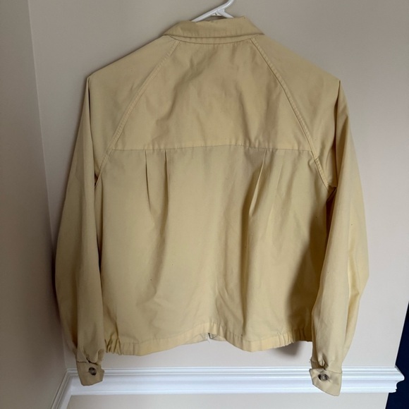 Vintage Butter Yellow London Fog Weatherware Zip-Up Windbreaker Raincoat Size 10 - Picture 3 of 11